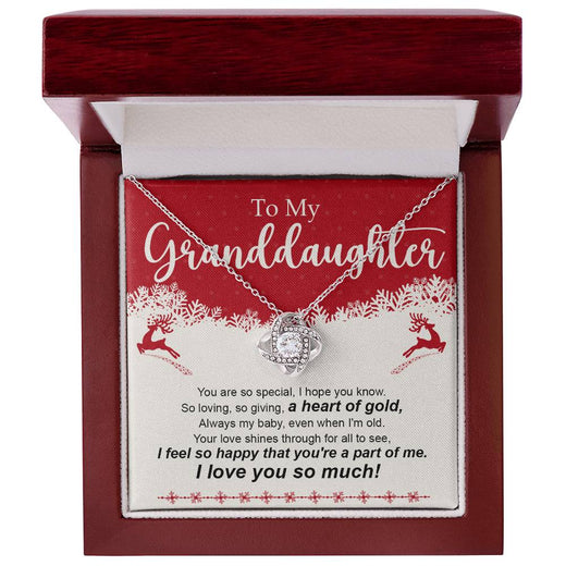 Christmas Love Knot Necklace for Granddaughter – You Are So Special
