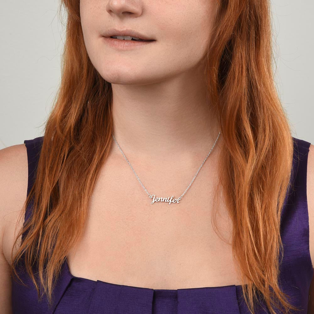 TO MY DAUGHTER BRAVER NAME NECKLACE GIFT SET