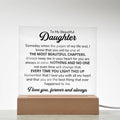 TO MY DAUGHTER CHAPTERS SQUARE PLAQUE