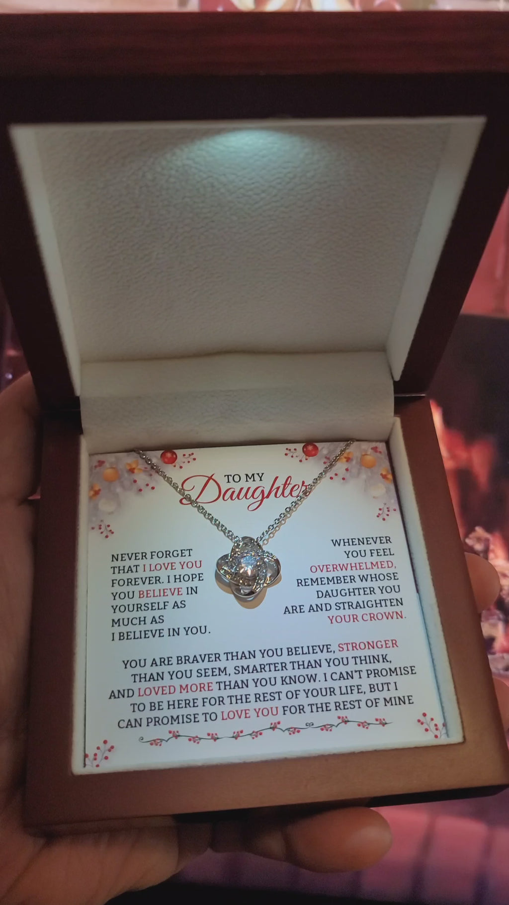 Love Knot Necklace for Daughter – Loved More Than You Know