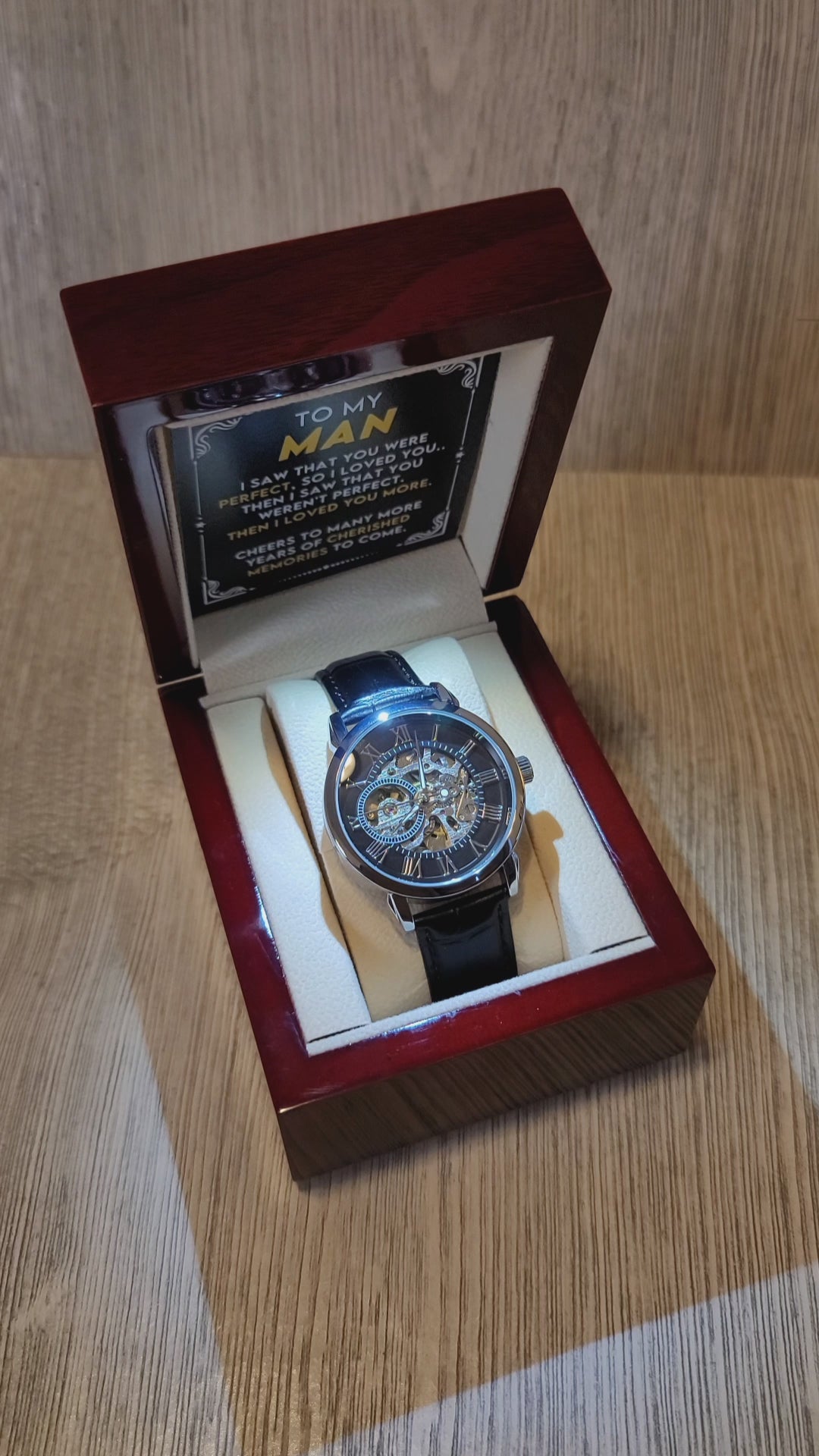 To My Man – Luxury Openwork Watch | Gift from Wife to Husband