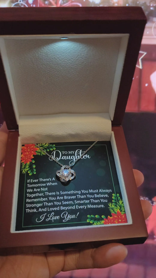 Christmas Love Knot Necklace for Daughter – Braver Than You Know