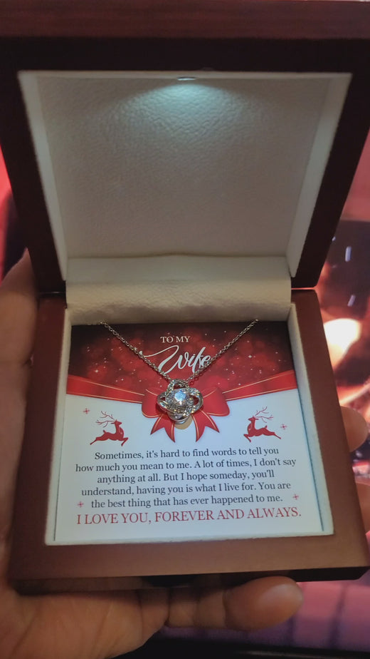 Christmas Love Knot Necklace for Wife – A Gift from Her Husband